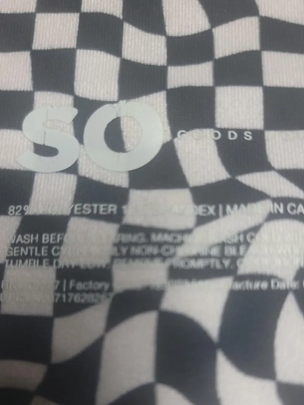 SO Women's XL Black White Optical Illusion Checkerboard Bike Shorts Stretch